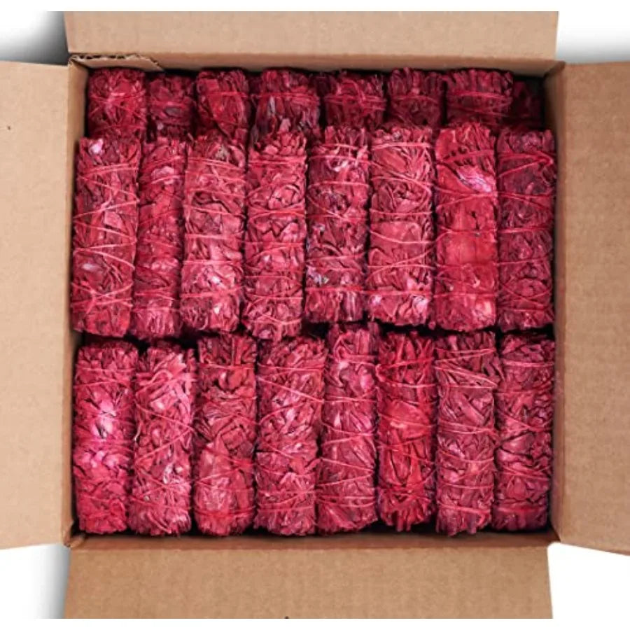 Dragon's Blood Sage Smudge Sticks for Cleansing House Meditation Yoga Negative Energy Cleanse 4 Inch Dragon Blood Sage Bundles