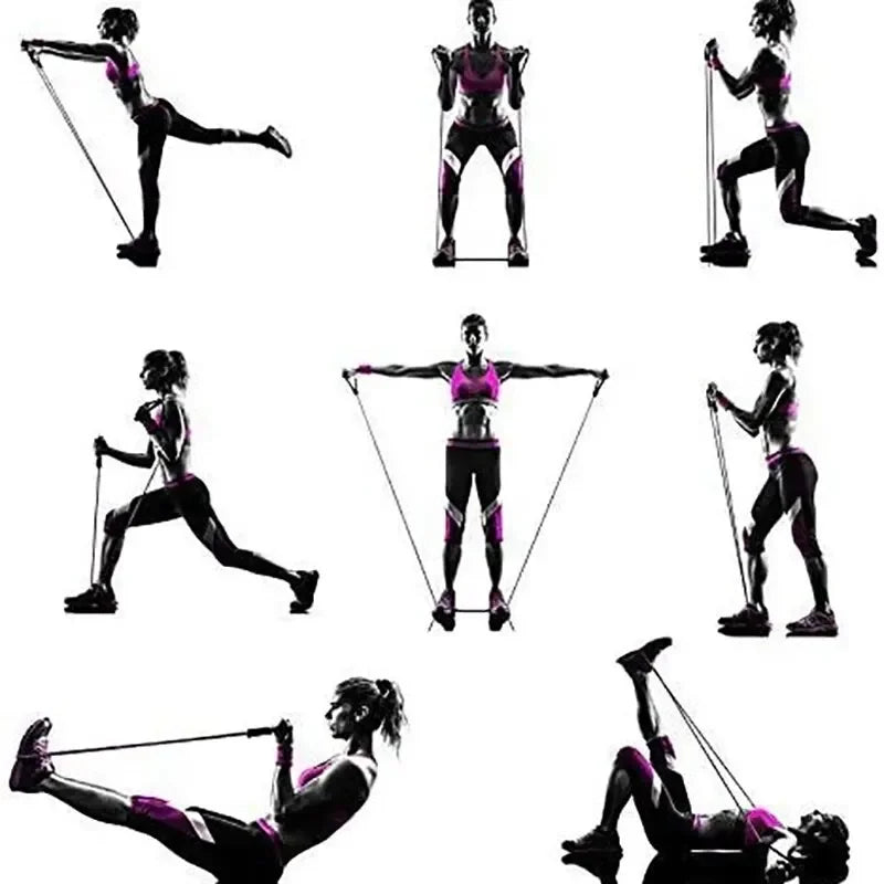 Resistance Bands with Handles for Home Gym, Exercise Strength Training Bands for Men Women, Portable Fitness Workout Equipment