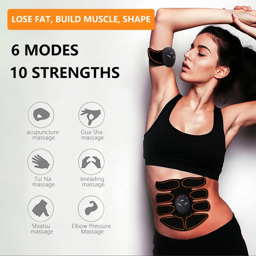 Rechargeable EMS Abs Stimulator, 3/4pcs Ultimate Muscle, Arm And Leg Trainer, Electric Muscle Simulator For Man Woman