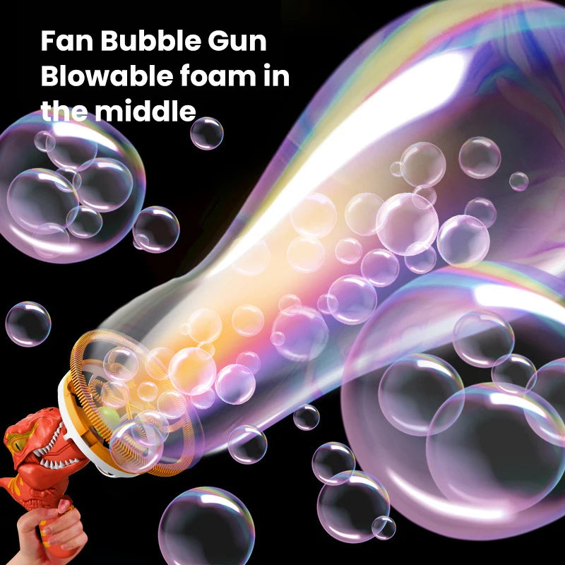 Soap Bubble Gun Dinosaur Electric Blowing Tuba Bubbles Machine Automatic Blower Toys Outdoor Games Party Toy For Kids Boys Gifts
