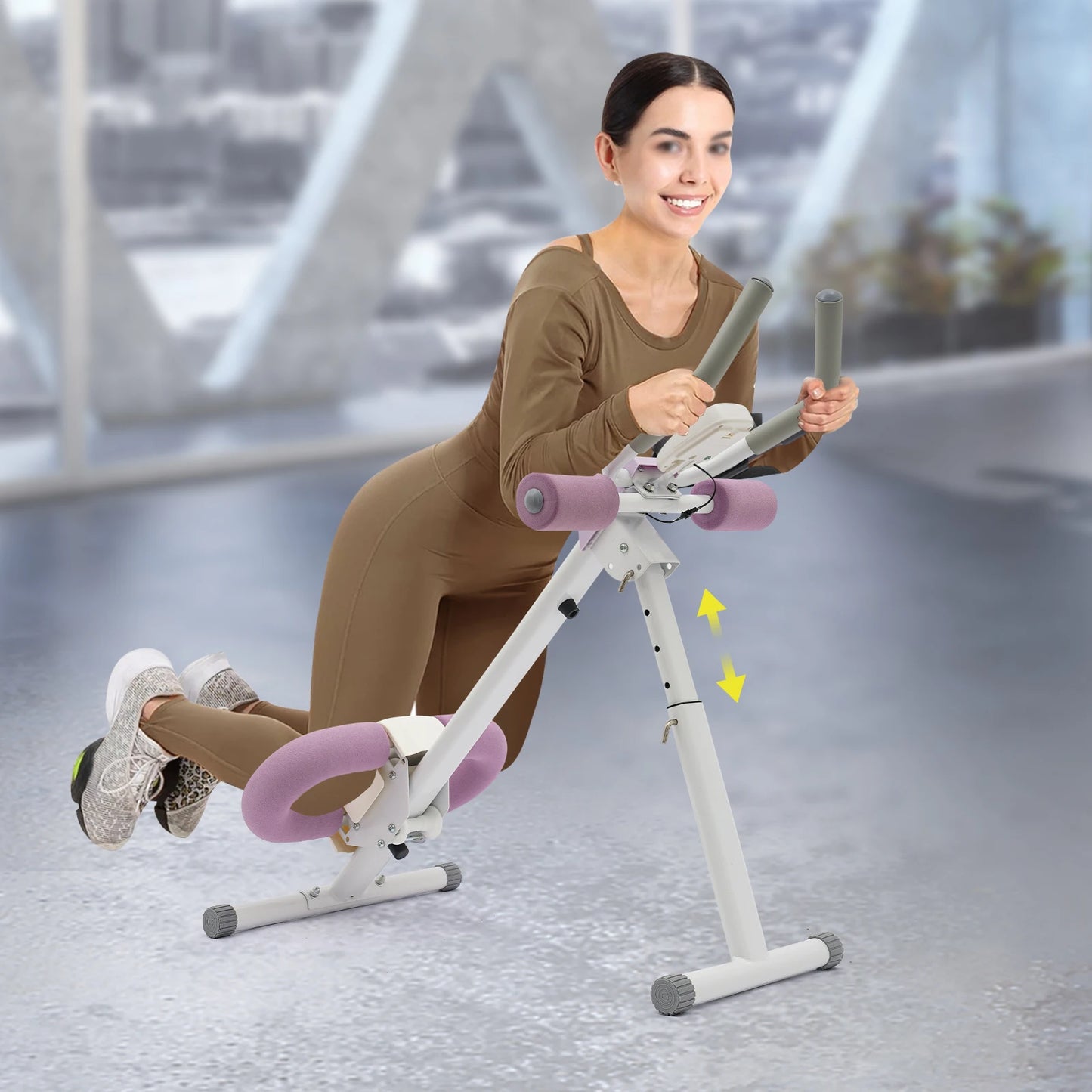 Abdominal Trainer Machine For Home Gym - Adjustable Incline, 220 Lb Capacity