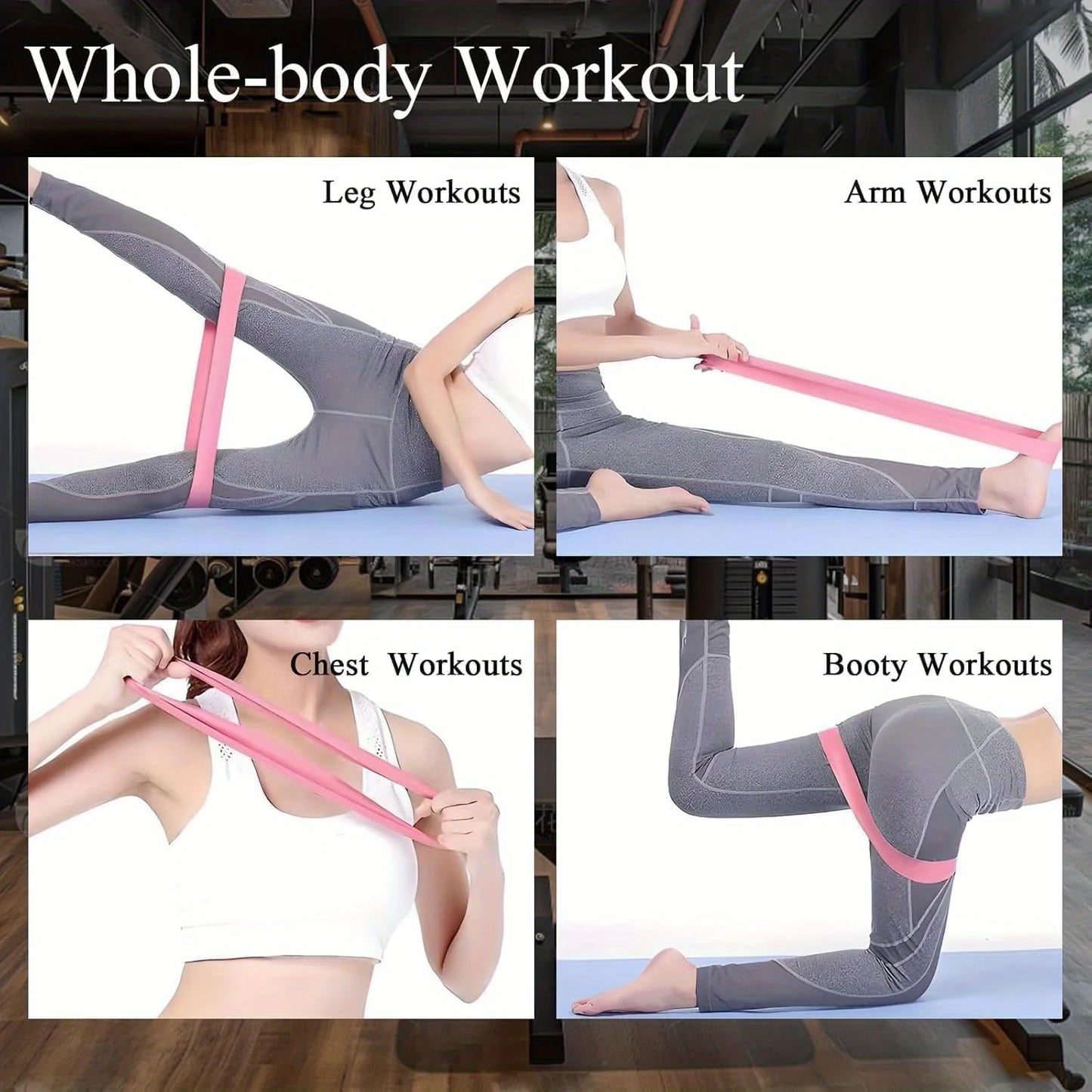 11pcs Home Gym Leg & Hip Toning System - Resistance Bands & Ankle/Thigh Trainer Set with Adjustable Tension Levels