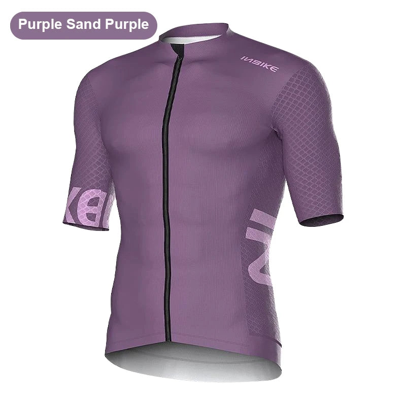 INBIKE Short Sleeve Cycling Jersey For Men Road MTB Breathable Quick Dry