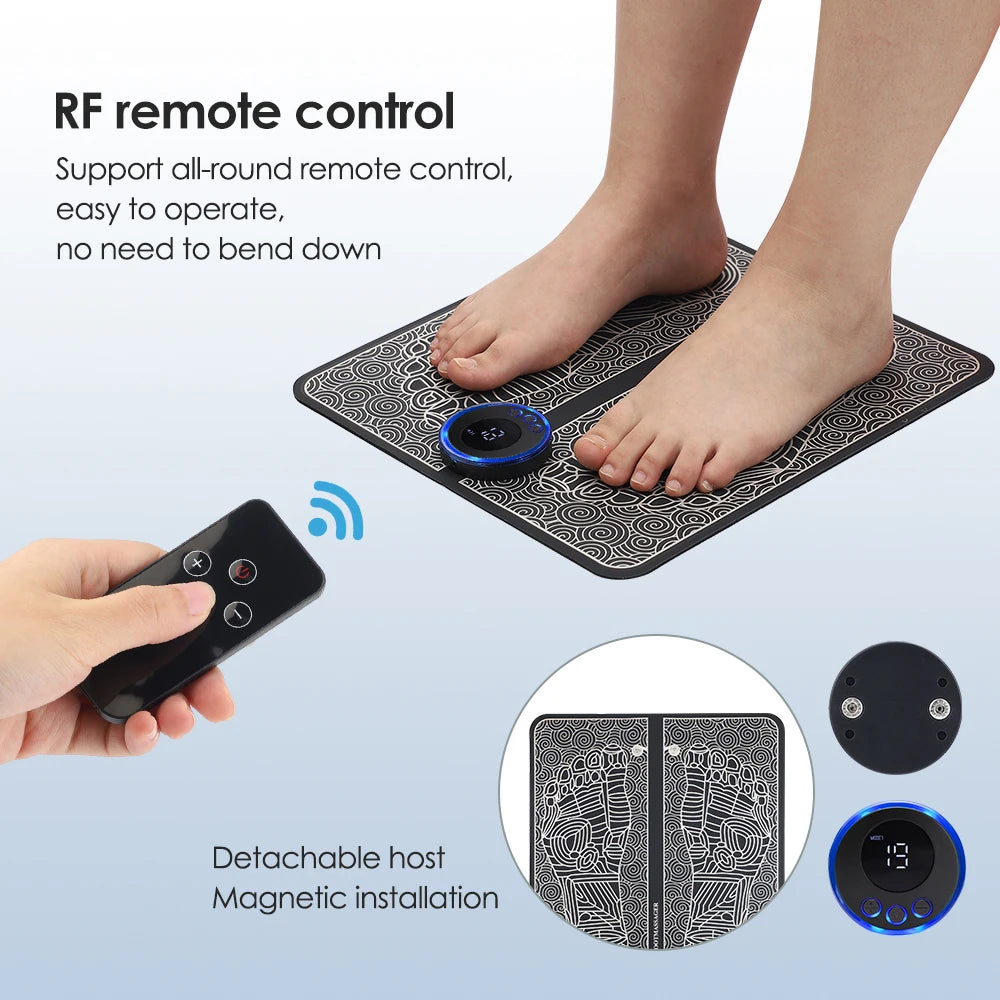 Hailicare Rechargeable EMS Foot Massager Pad for Muscle Relaxation