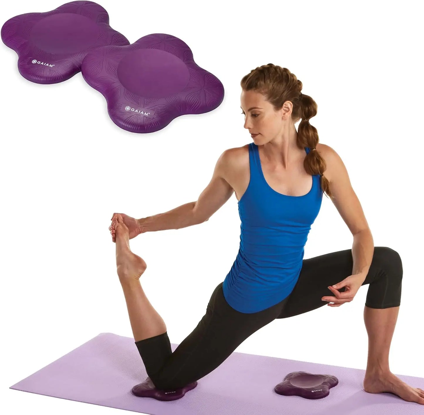 Yoga Knee Pads Set of 2 - Cushion for Knees and Elbows in Fitness, Meditation, Pilates
