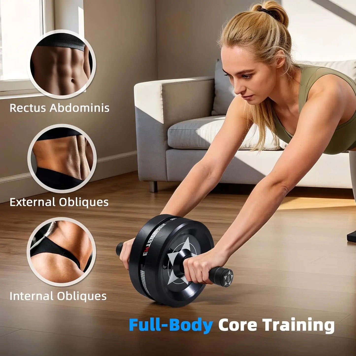 Ab Roller Wheel For Abs Workout Home Gym Strength Trainer