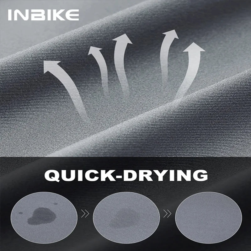 INBIKE Short Sleeve Cycling Jersey For Men Road MTB Breathable Quick Dry
