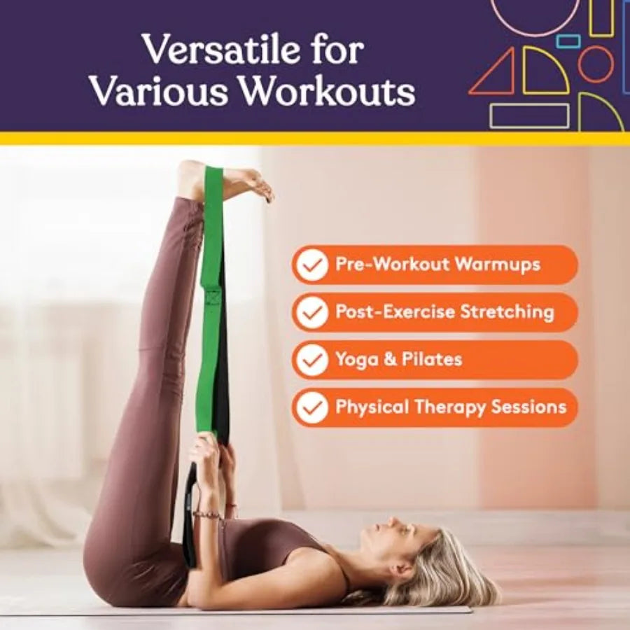 Yoga Strap for Stretching Stability Training Fitness Flexibility Physical Therapy Home Workout Equipment Strength Training and