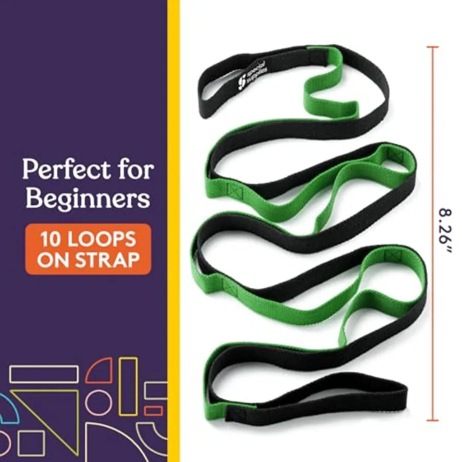 Yoga Strap for Stretching Stability Training Fitness Flexibility Physical Therapy Home Workout Equipment Strength Training and