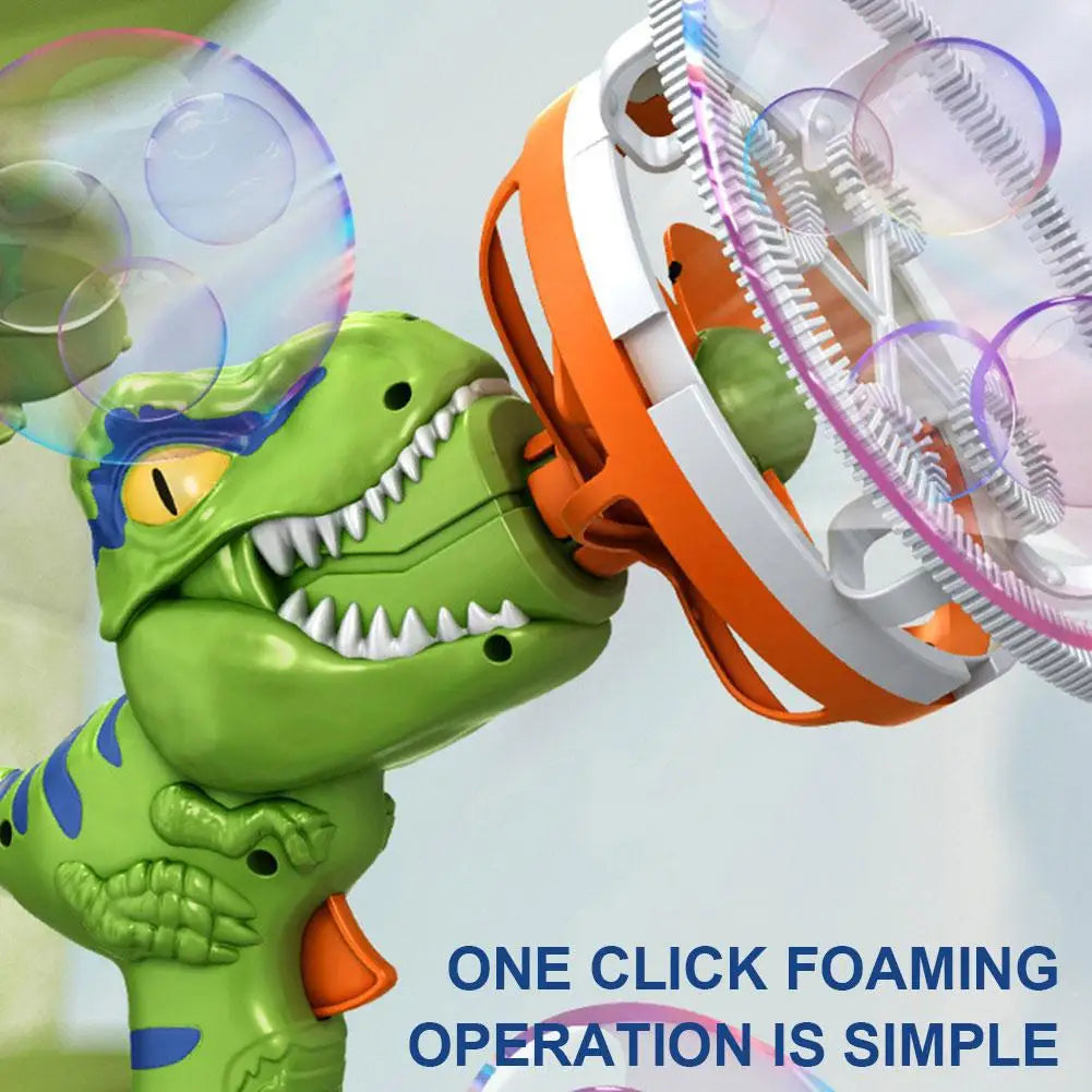 Soap Bubble Gun Dinosaur Electric Blowing Tuba Bubbles Machine Automatic Blower Toys Outdoor Games Party Toy For Kids Boys Gifts
