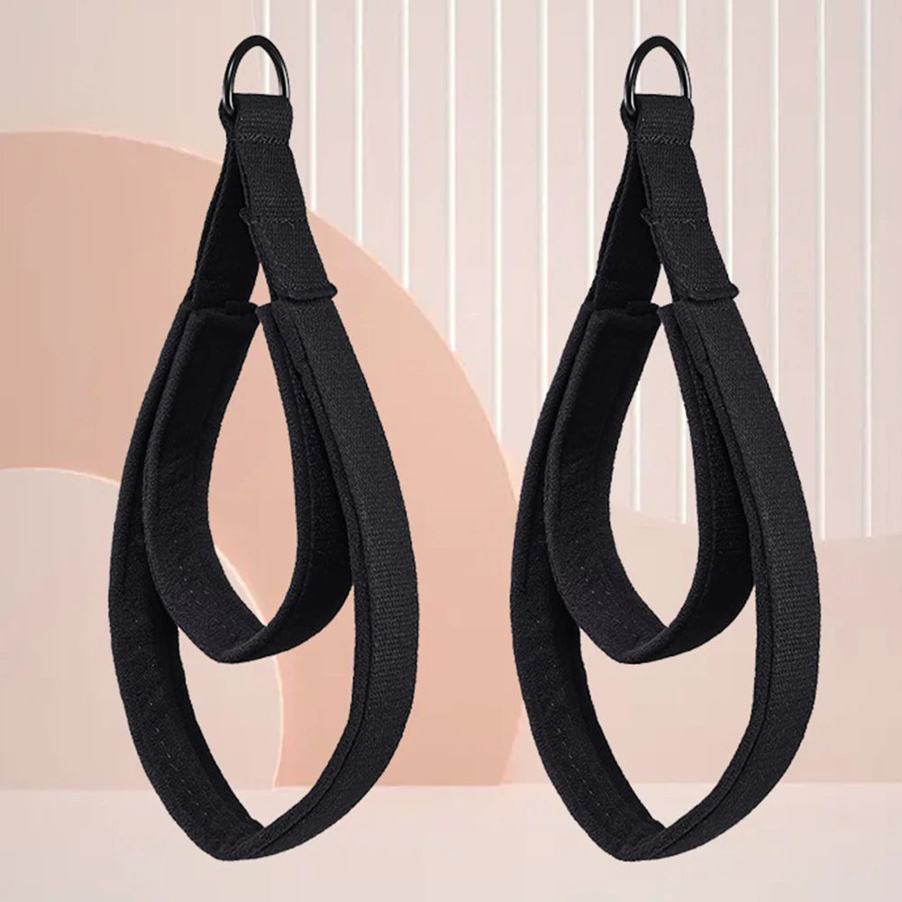 2Pcs Yoga Strap Elastic Double Ring Pilates Reformer Straps with Adjustable Buckle Exercise Straps for Yoga/Pilates/Ballet Dance