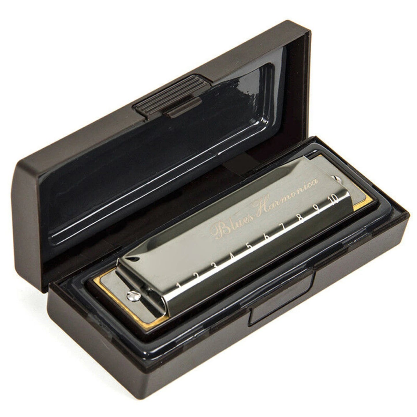 Brand New Stainless Steel Blues Harmonica French Harp Mouth Organ Phosphor Bronze 10 Hole Key of C Kids Instrument