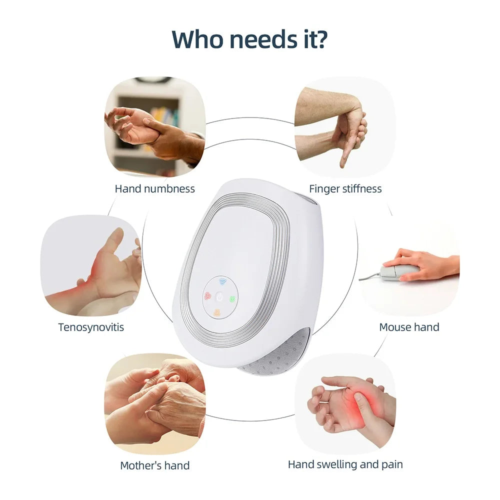 Foreverlily Electric Hand Massager With Compression And Wireless Kneading