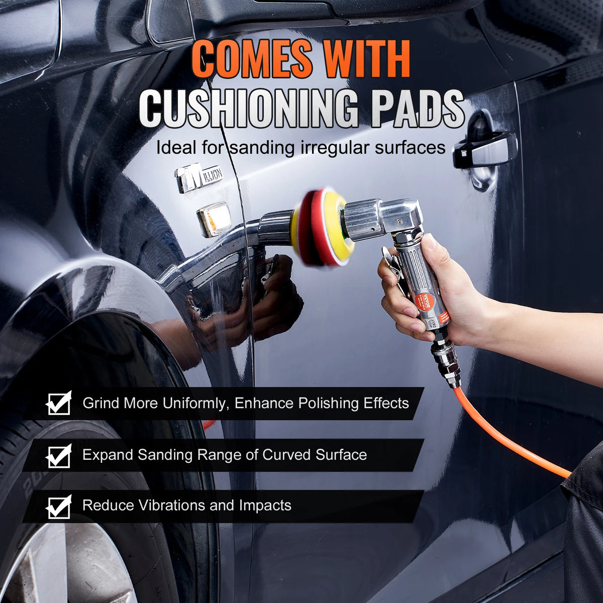 SucceBuy Pneumatic Orbital Air Sander Polisher for Automotive Finishing