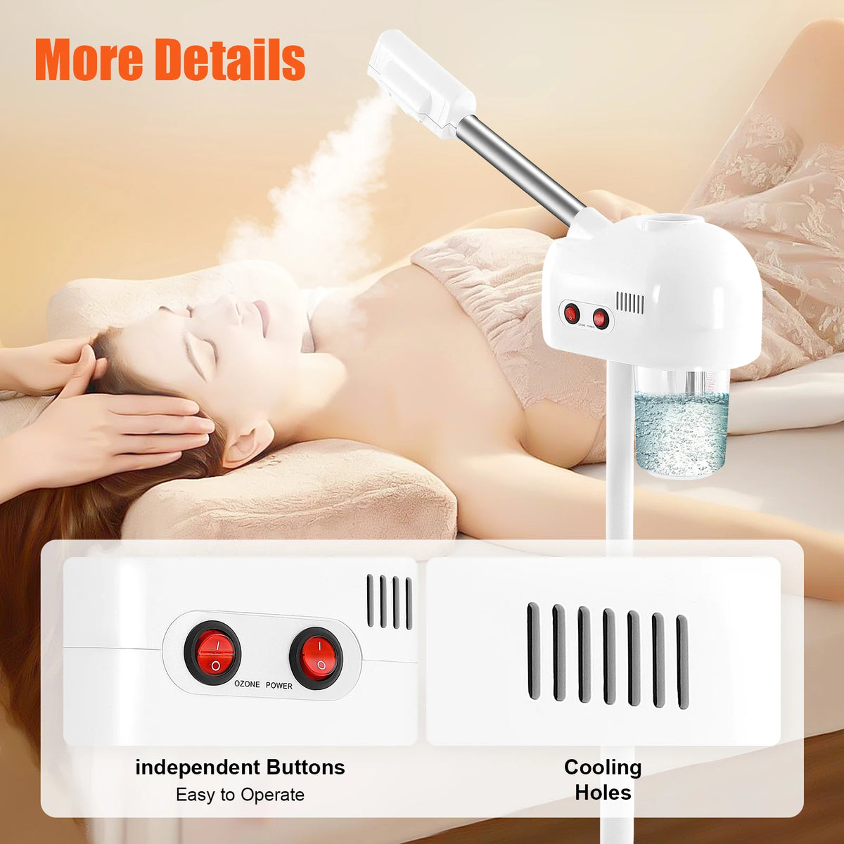 Ozone Facial Steamer for Professional Salon Spa Skin Care Treatments
