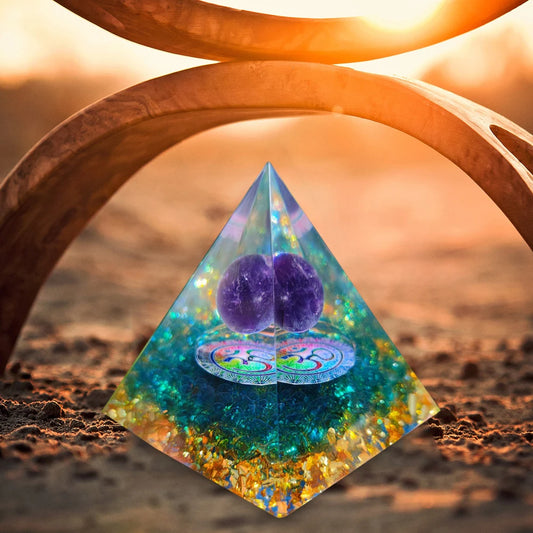 Crystal Energy Pyramid Sculpture Mold Gathering Meditation Healing Gem Luck Ornament Party Decoration Supplies