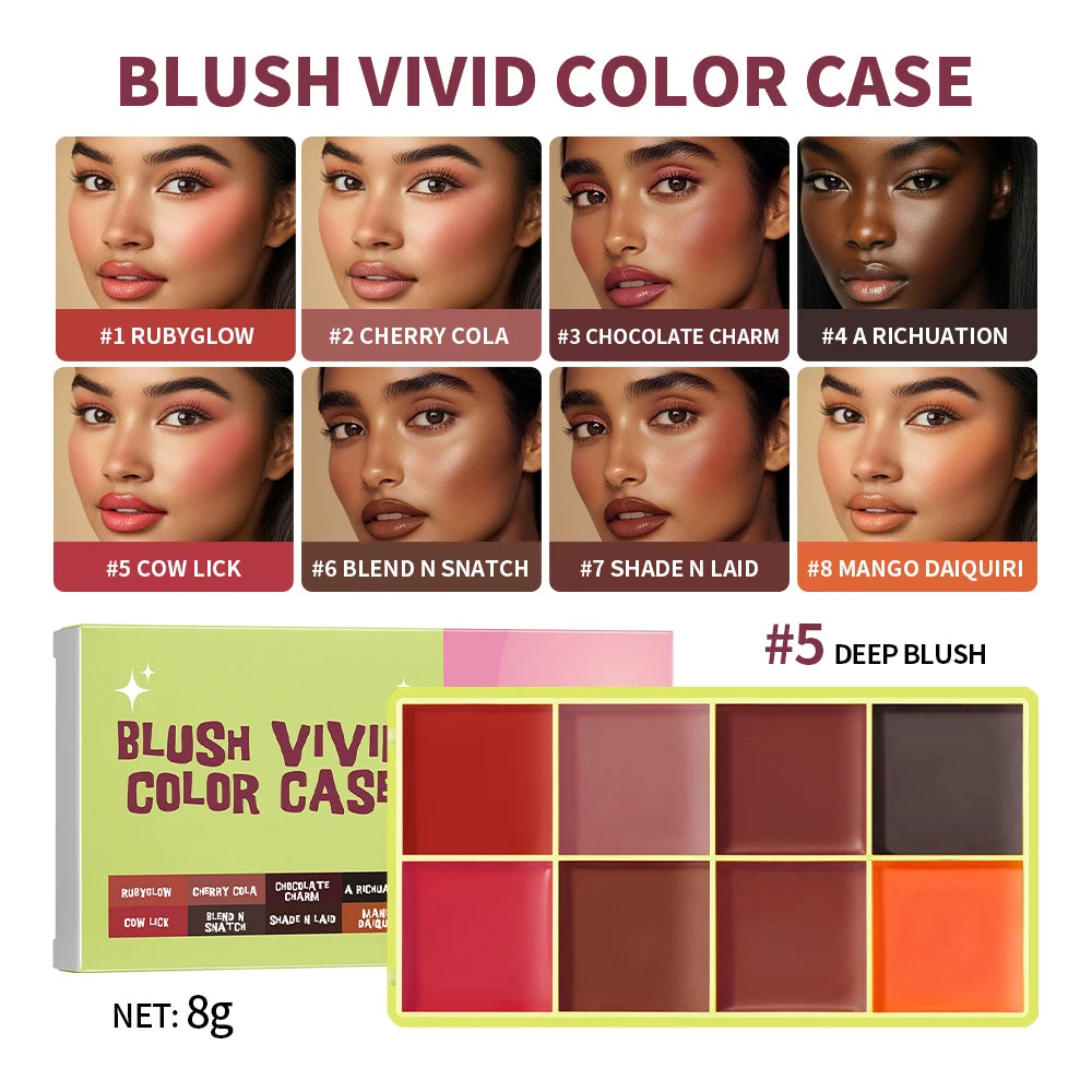 Ibcccndc Cream Blush Palette Blendable Longwear Natural Glow Makeup