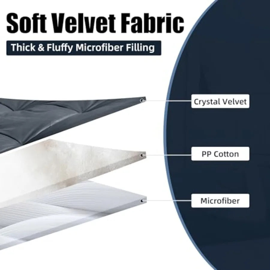 Floor Lounger Pillow Foldable and Tufted Design Long Floor Cushion for Yoga, Reading, Sleeping, Meditation, Elastic Band for Ro