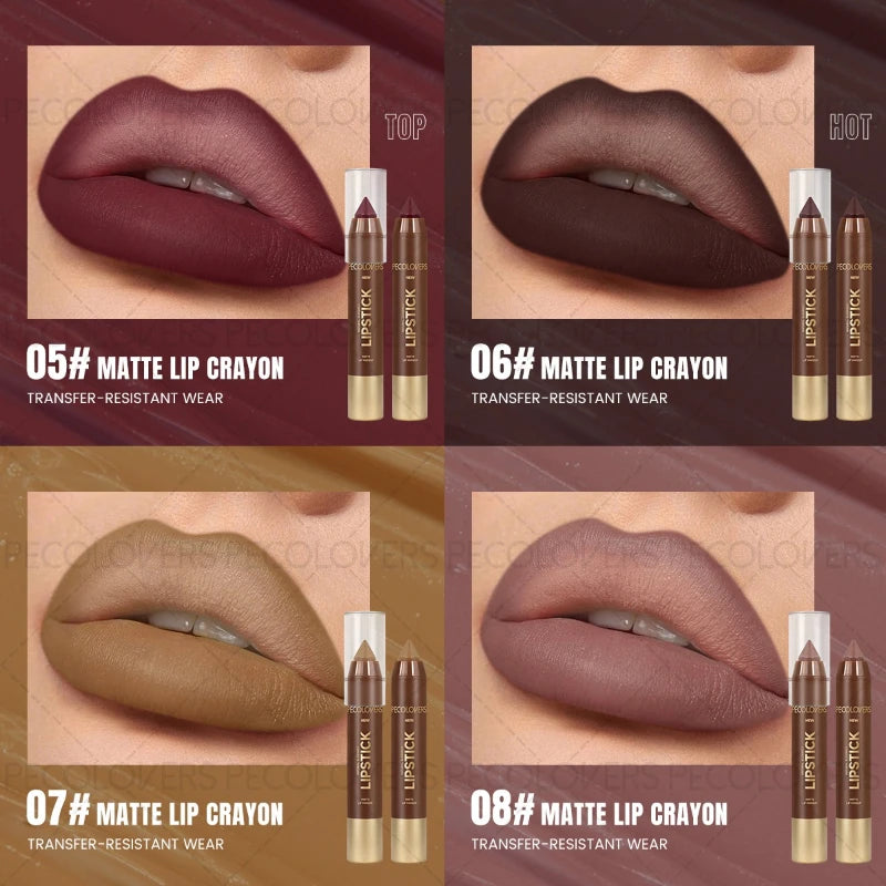 Matte Lip Liner Crayon With Smooth Highly Pigmented Long Wear