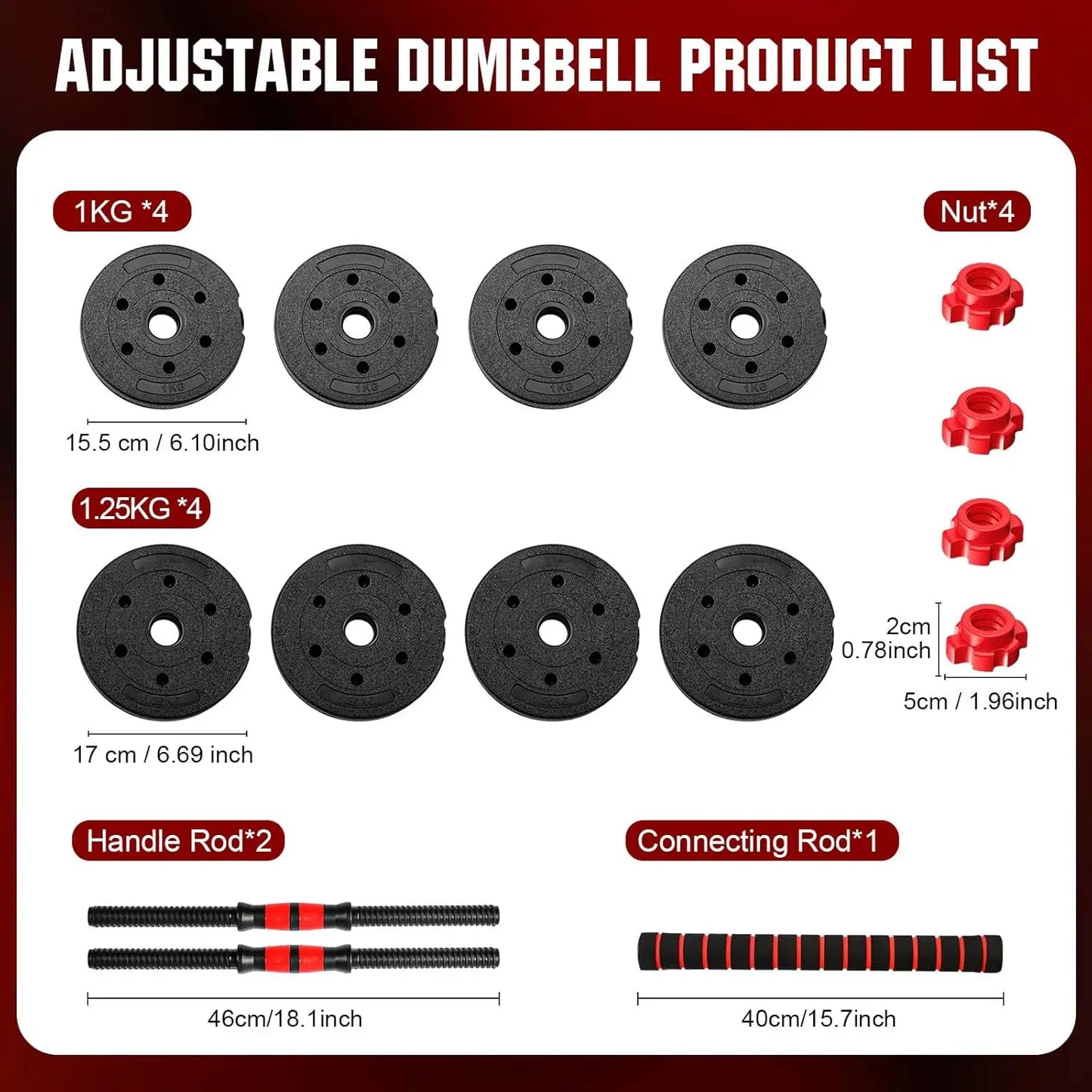 2-In-1 Adjustable Dumbbell Barbell Set for Home Workouts