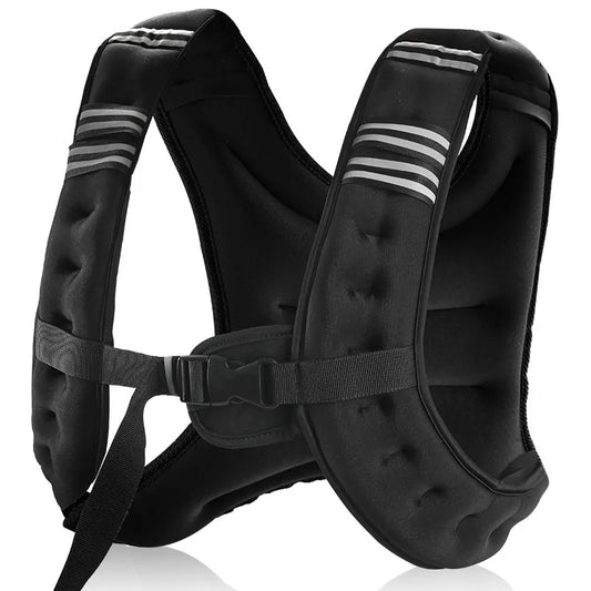 12lb Weight Vest with Reflective Stripe for Workout, Strength Training, Running, Fitness, Muscle Building, Weightlifting