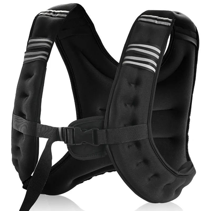 12lb Weight Vest with Reflective Stripe for Workout, Strength Training, Running, Fitness, Muscle Building, Weightlifting