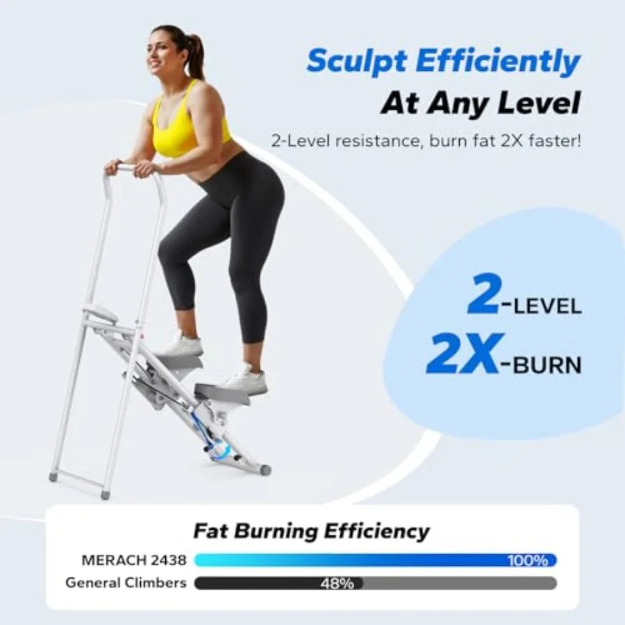 Stair Stepper for Home Gym Exercise New Version Stairmaster for Full-Body Workout Compact Folding Stair Climber with Extended S