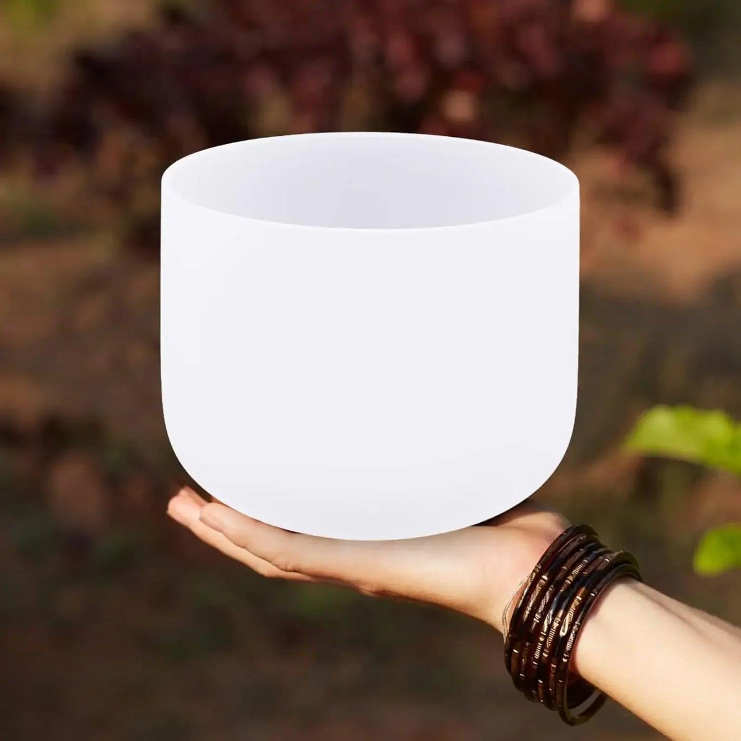 432 Hz Crystal Singing Bowl, Perfect Pitch, 8-Inch Singing Bowl for Sound Healing, Meditation, and Prayer