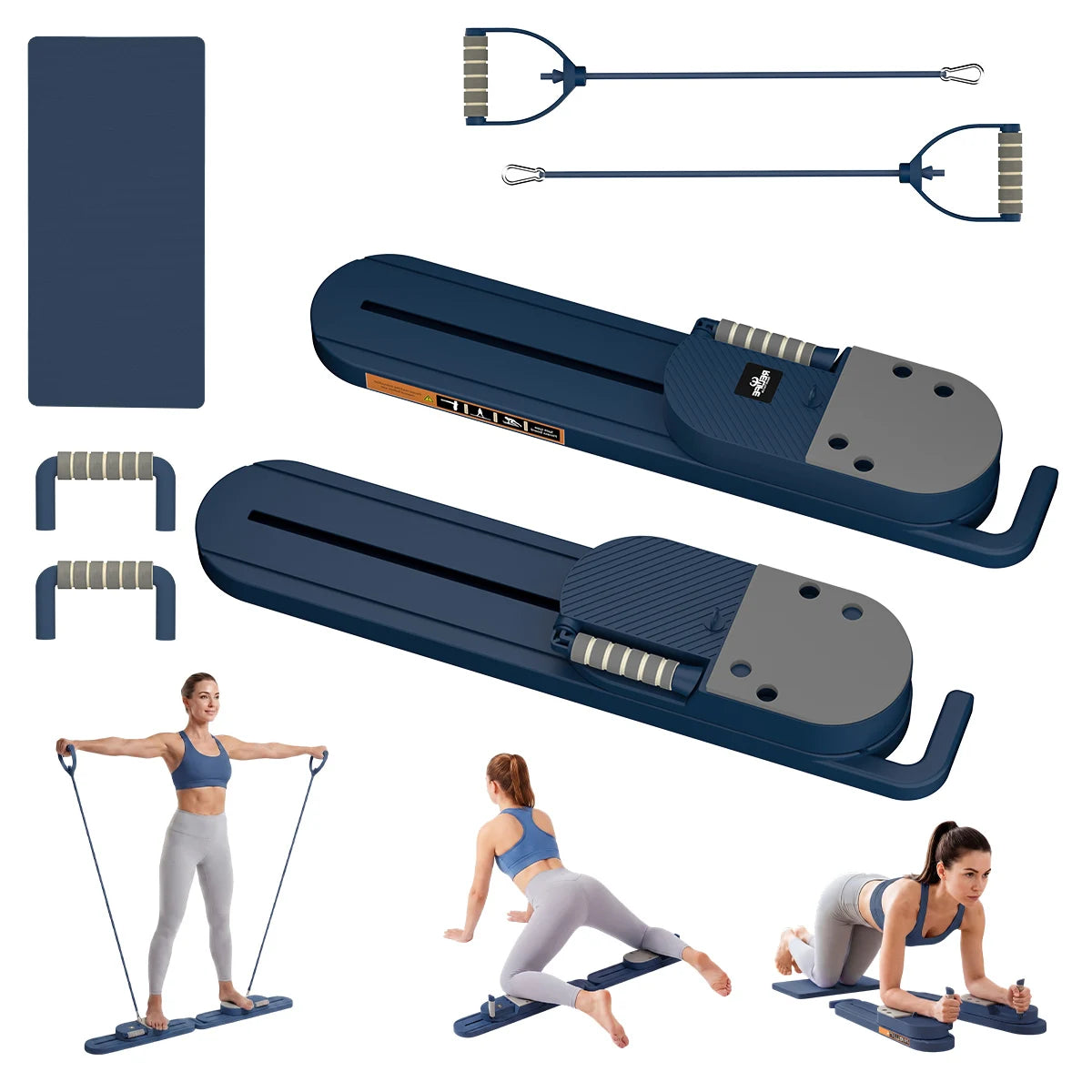 Adjustable Split Pilates Board 5 In 1 Full Body Trainer Silent Stable Home Gym Fitness Equipment Foldable Compact Ab Core Glutes