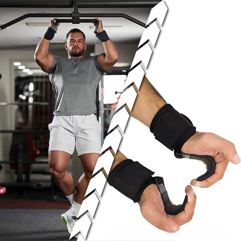 MIHJUSFDH Non-Slip Weight Lifting Hooks and Straps for Training