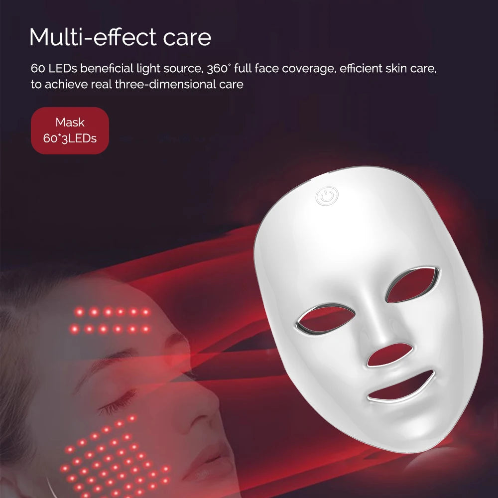Iebilif Wireless LED Facial Mask for Skin Rejuvenation and Care