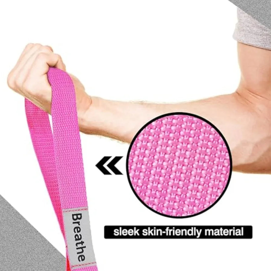 Stretching Strap Yoga Strap with 10 Loops Non-Elastic Stretch Band for Physical Therapy Flexibility Exercise Pilates Dance Gymn